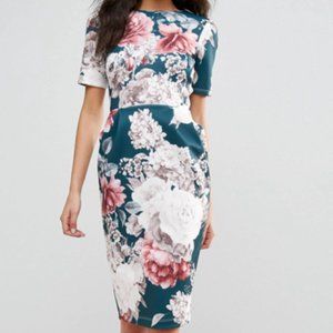 ASOS Wiggle Dress in Floral Print